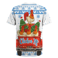 Chicken Life Christmas Rugby Jersey Xmas Holiday Patterns - Wonder Print Shop