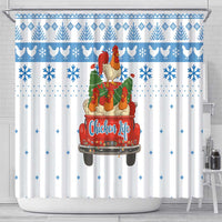 Chicken Life Christmas Shower Curtain Xmas Holiday Patterns - Wonder Print Shop