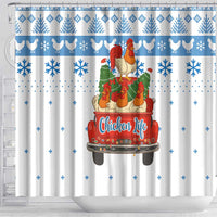 Chicken Life Christmas Shower Curtain Xmas Holiday Patterns - Wonder Print Shop