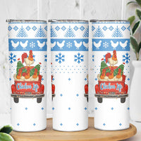 Chicken Life Christmas Skinny Tumbler Xmas Holiday Patterns - Wonder Print Shop