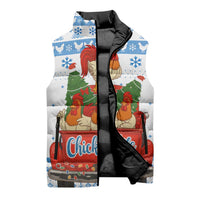 Chicken Life Christmas Sleeveless Puffer Jacket Xmas Holiday Patterns - Wonder Print Shop
