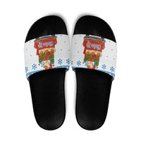 Chicken Life Christmas Slide Sandals Xmas Holiday Patterns - Wonder Print Shop