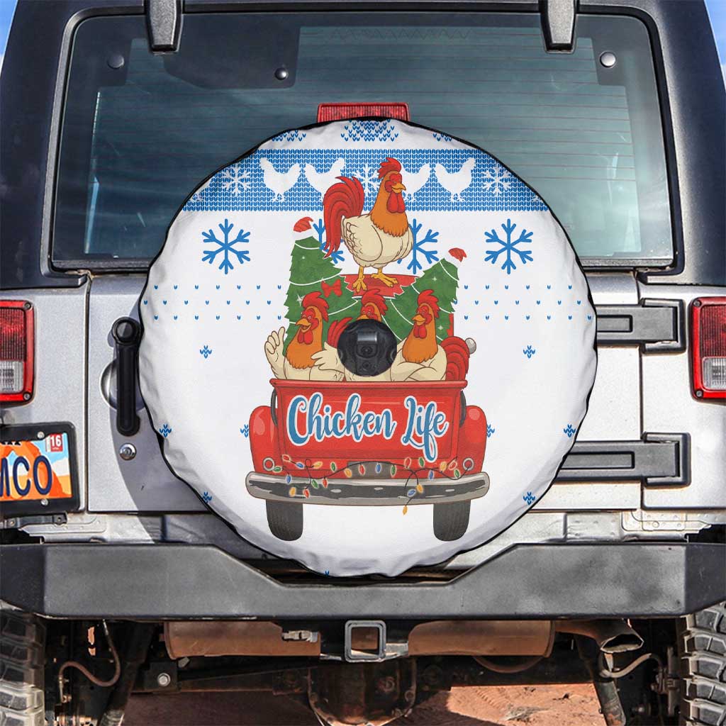 Chicken Life Christmas Spare Tire Cover Xmas Holiday Patterns - Wonder Print Shop