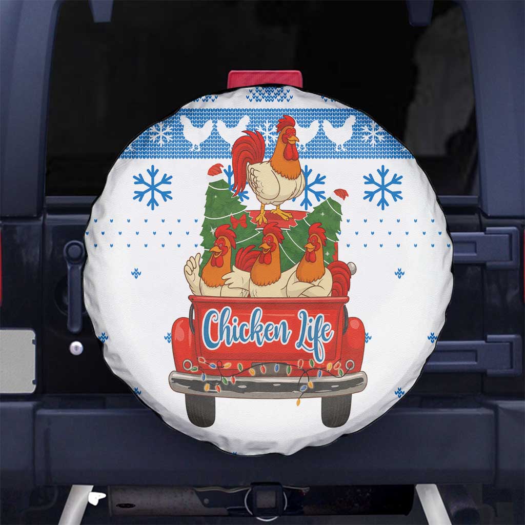 Chicken Life Christmas Spare Tire Cover Xmas Holiday Patterns - Wonder Print Shop