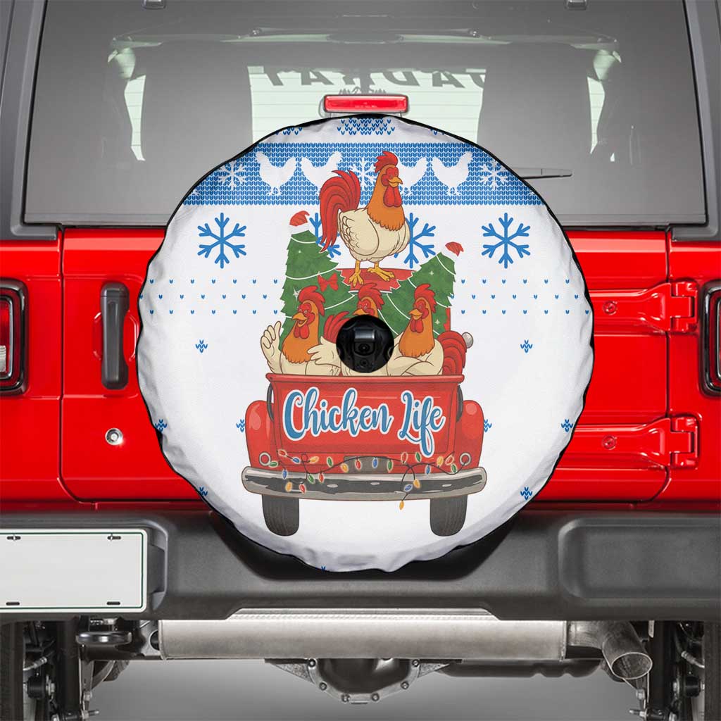 Chicken Life Christmas Spare Tire Cover Xmas Holiday Patterns - Wonder Print Shop