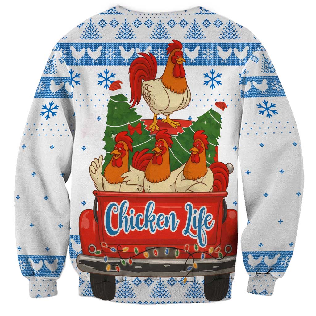 Chicken Life Christmas Sweatshirt Xmas Holiday Patterns - Wonder Print Shop