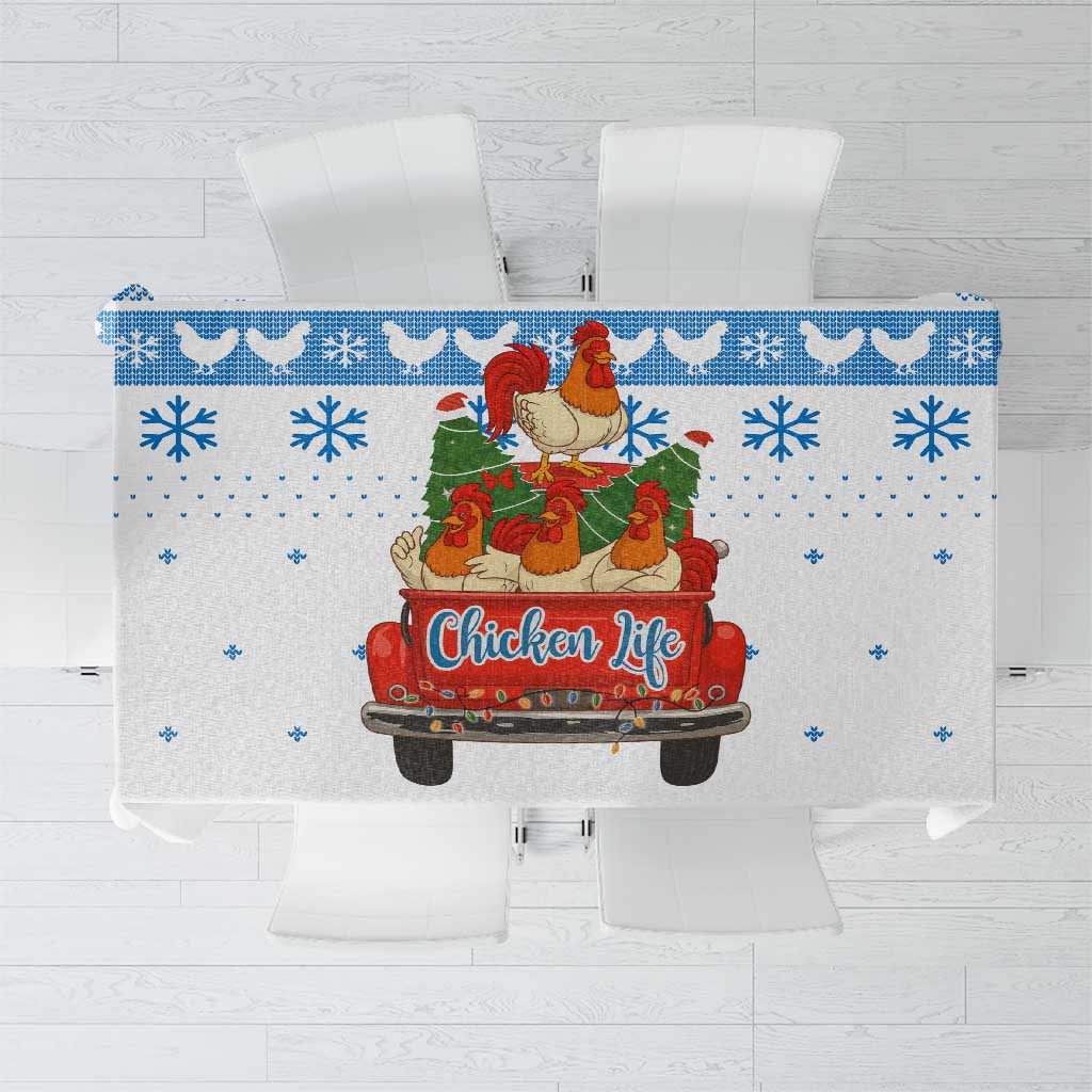 Chicken Life Christmas Tablecloth Xmas Holiday Patterns - Wonder Print Shop