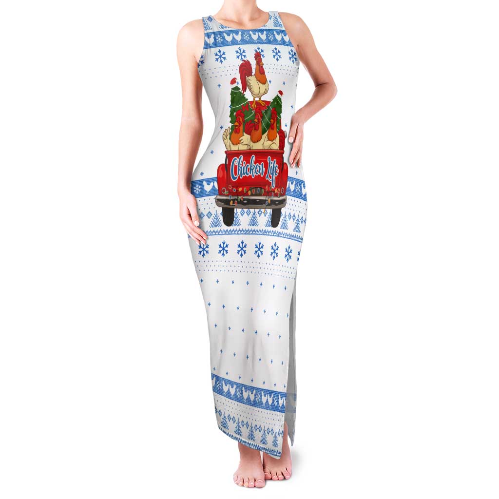 Chicken Life Christmas Tank Maxi Dress Xmas Holiday Patterns - Wonder Print Shop