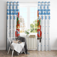 Chicken Life Christmas Window Curtain Xmas Holiday Patterns - Wonder Print Shop