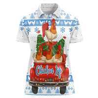 Chicken Life Christmas Women Polo Shirt Xmas Holiday Patterns - Wonder Print Shop