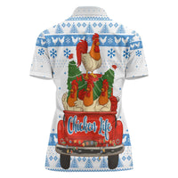 Chicken Life Christmas Women Polo Shirt Xmas Holiday Patterns - Wonder Print Shop