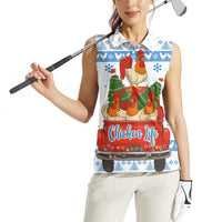 Chicken Life Christmas Women Sleeveless Polo Shirt Xmas Holiday Patterns - Wonder Print Shop