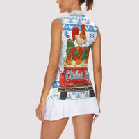 Chicken Life Christmas Women Sleeveless Polo Shirt Xmas Holiday Patterns - Wonder Print Shop