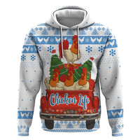Chicken Life Christmas Zip Hoodie Xmas Holiday Patterns - Wonder Print Shop
