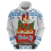 Chicken Life Christmas Zip Hoodie Xmas Holiday Patterns - Wonder Print Shop