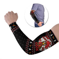 Chicken Stop Christmas Arm Sleeves Xmas Holiday Patterns - Wonder Print Shop