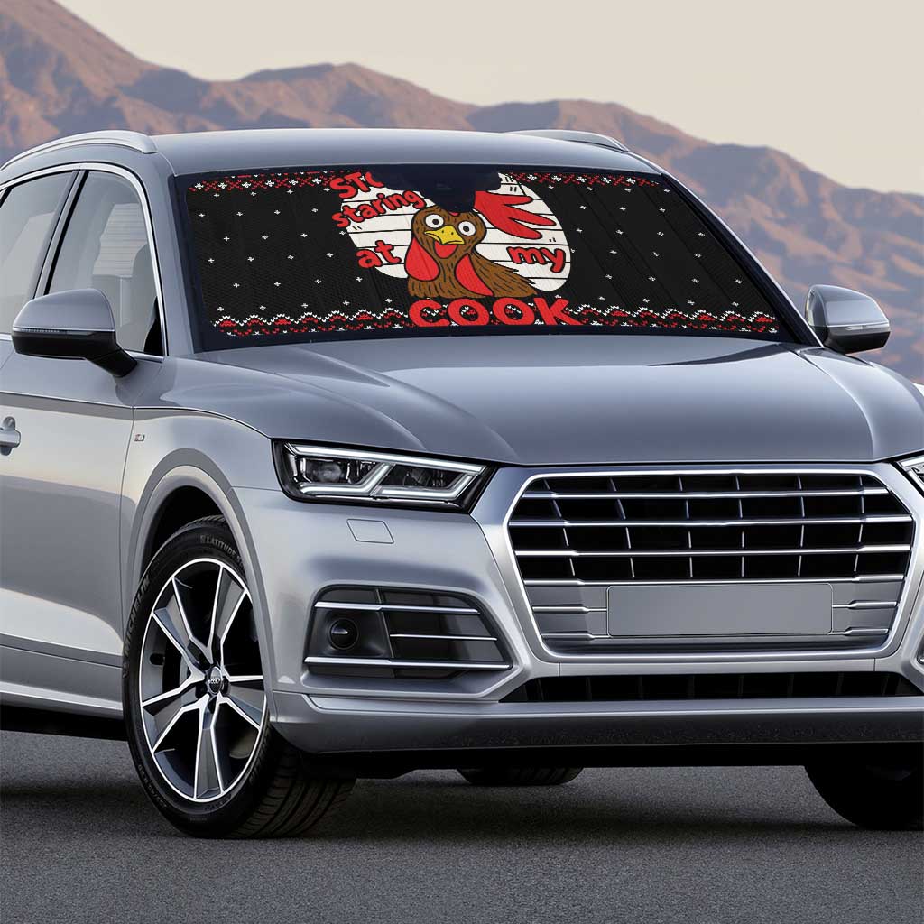 Chicken Stop Christmas Auto Sun Shade Xmas Holiday Patterns - Wonder Print Shop