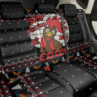 Chicken Stop Christmas Back Car Seat Cover Xmas Holiday Patterns - Wonder Print Shop