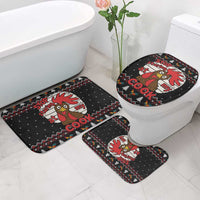 Chicken Stop Christmas Bathroom Set Xmas Holiday Patterns - Wonder Print Shop