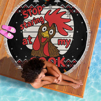 Chicken Stop Christmas Beach Blanket Xmas Holiday Patterns - Wonder Print Shop