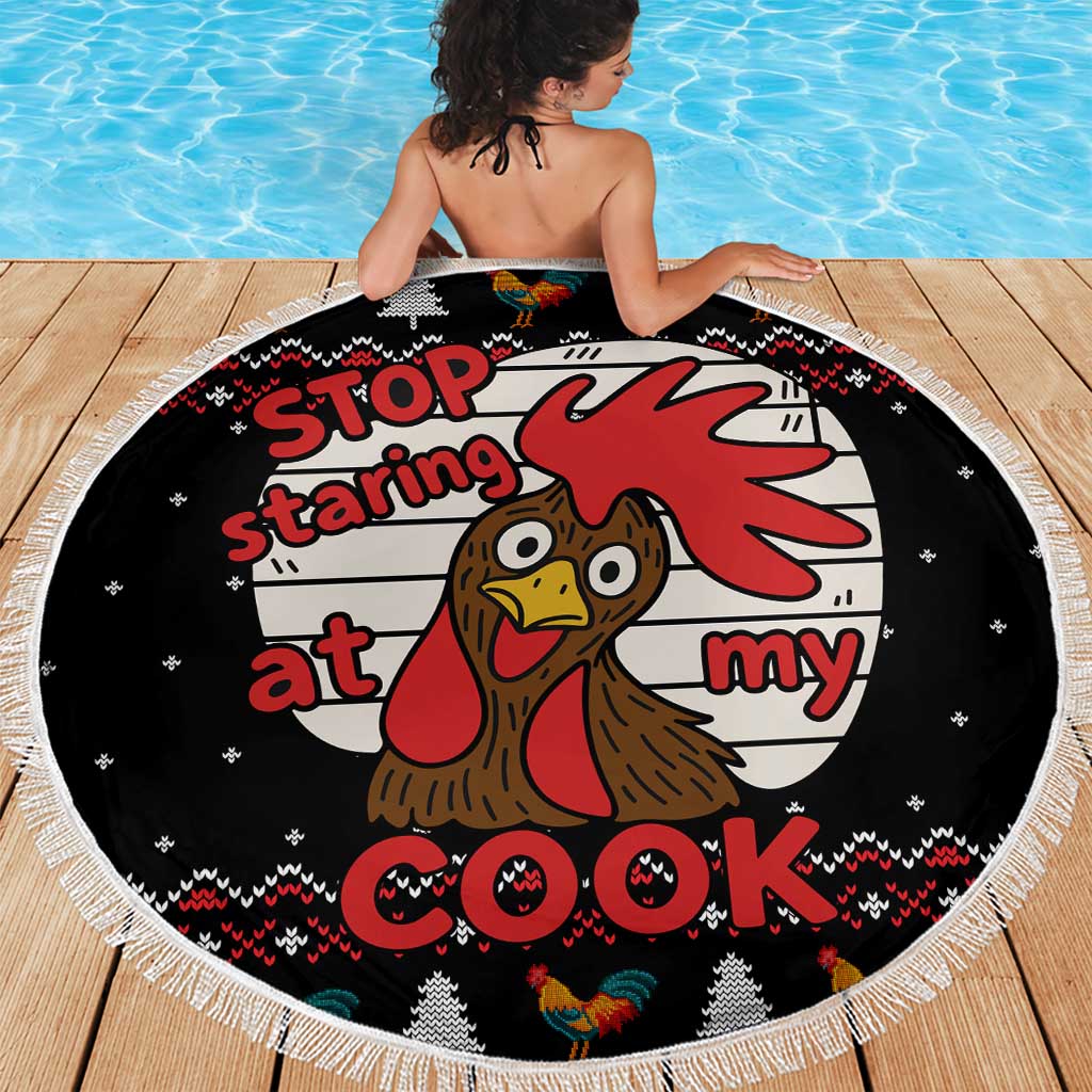 Chicken Stop Christmas Beach Blanket Xmas Holiday Patterns - Wonder Print Shop