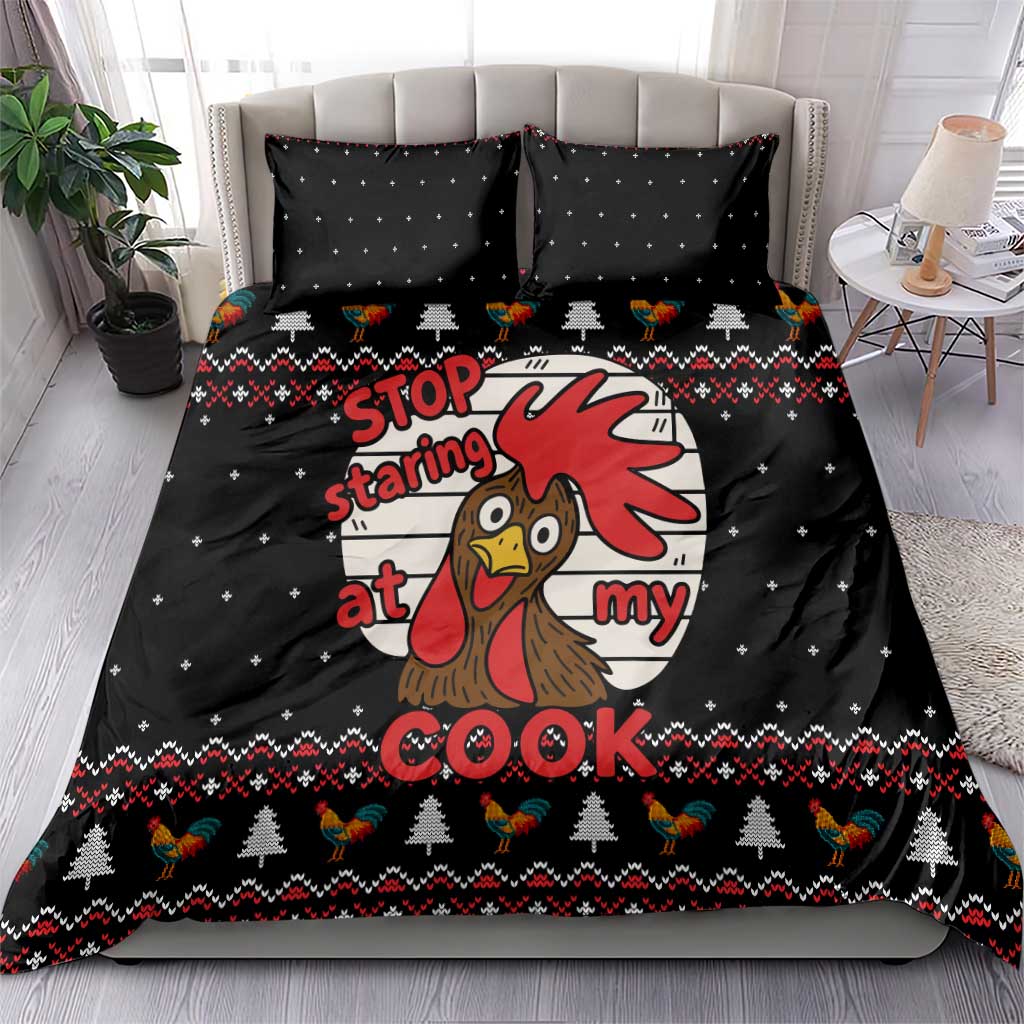 Chicken Stop Christmas Bedding Set Xmas Holiday Patterns - Wonder Print Shop