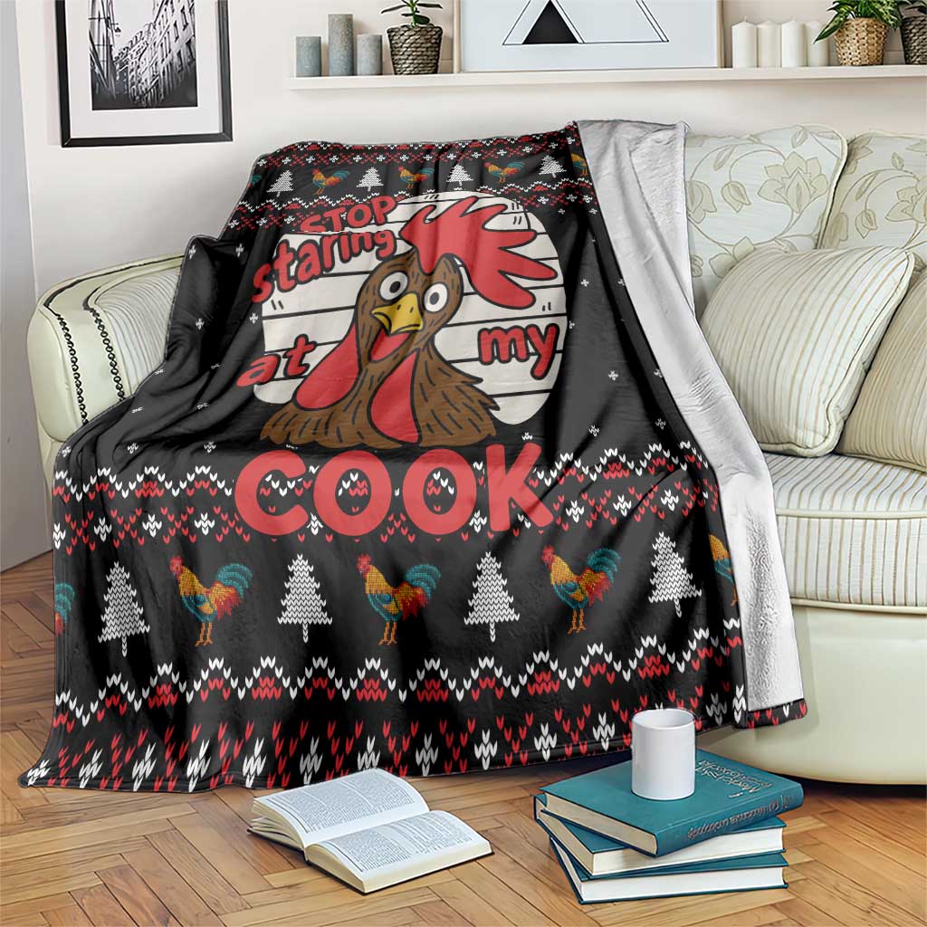 Chicken Stop Christmas Blanket Xmas Holiday Patterns - Wonder Print Shop