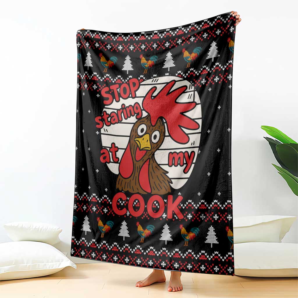 Chicken Stop Christmas Blanket Xmas Holiday Patterns - Wonder Print Shop