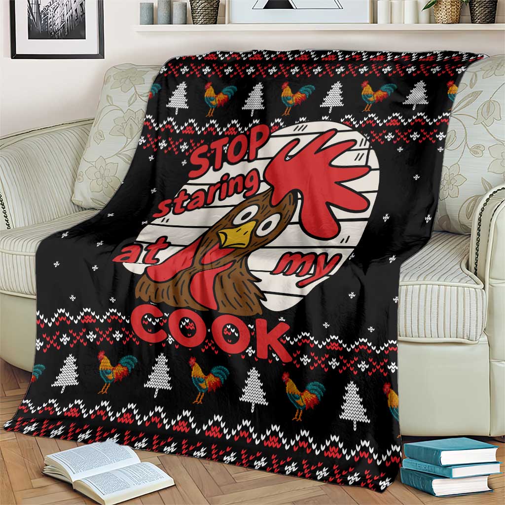 Chicken Stop Christmas Blanket Xmas Holiday Patterns - Wonder Print Shop