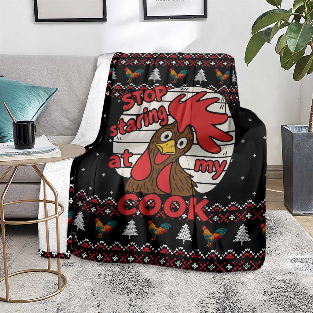 Chicken Stop Christmas Blanket Xmas Holiday Patterns - Wonder Print Shop
