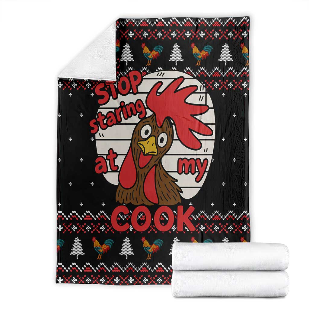 Chicken Stop Christmas Blanket Xmas Holiday Patterns - Wonder Print Shop