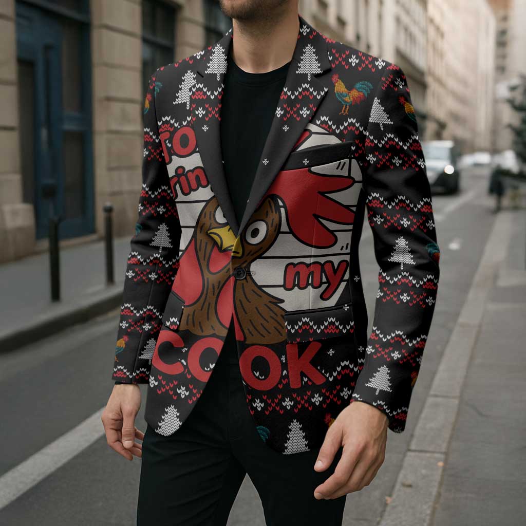 Chicken Stop Christmas Blazer Xmas Holiday Patterns - Wonder Print Shop