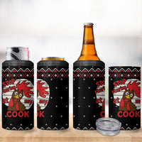 Chicken Stop Christmas 4 in 1 Can Cooler Tumbler Xmas Holiday Patterns - Wonder Print Shop