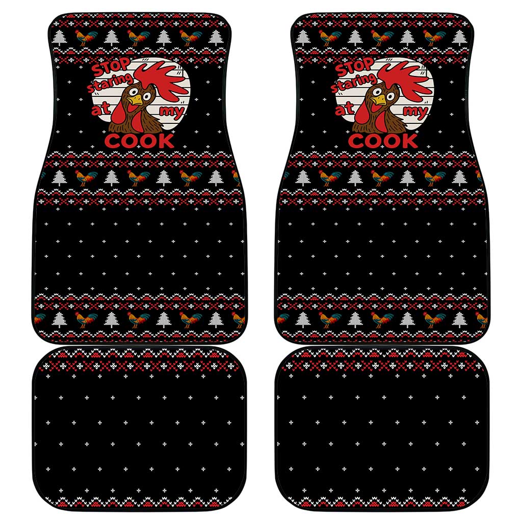 Chicken Stop Christmas Car Mats Xmas Holiday Patterns - Wonder Print Shop