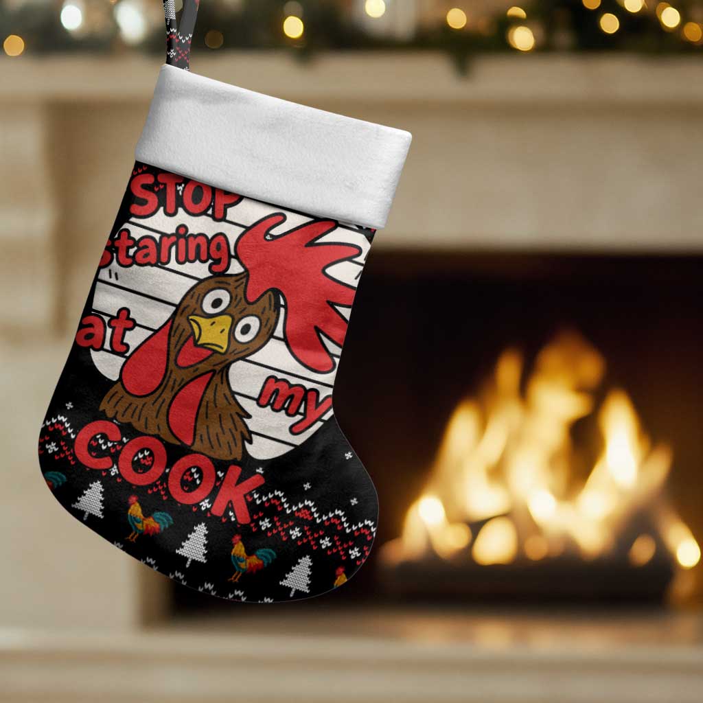 Chicken Stop Christmas Stocking Xmas Holiday Patterns - Wonder Print Shop