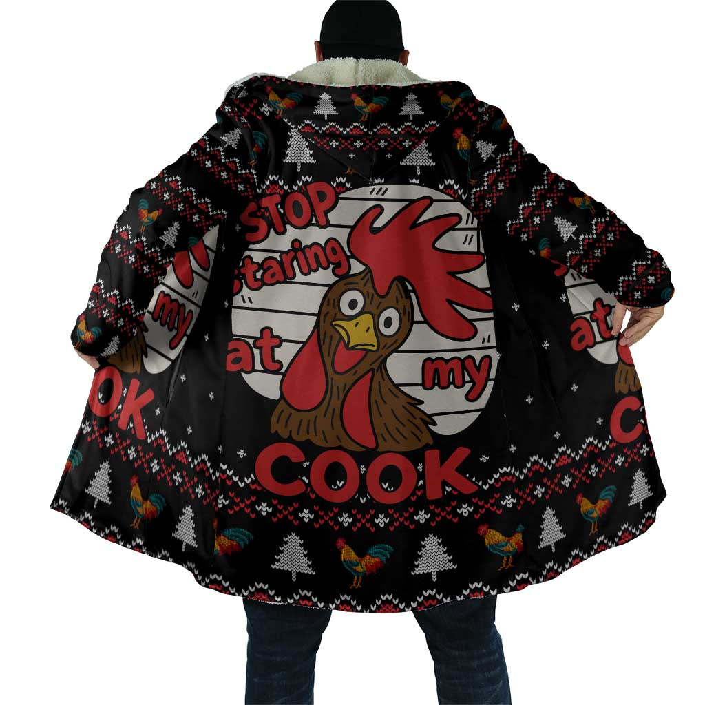 Chicken Stop Christmas Cloak Xmas Holiday Patterns - Wonder Print Shop