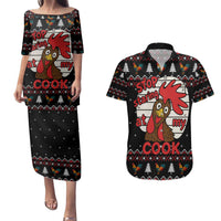 Chicken Stop Christmas Couples Matching Puletasi and Hawaiian Shirt Xmas Holiday Patterns - Wonder Print Shop
