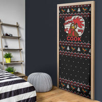 Chicken Stop Christmas Door Cover Xmas Holiday Patterns - Wonder Print Shop