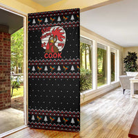 Chicken Stop Christmas Door Cover Xmas Holiday Patterns - Wonder Print Shop