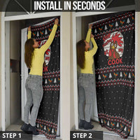 Chicken Stop Christmas Door Cover Xmas Holiday Patterns - Wonder Print Shop