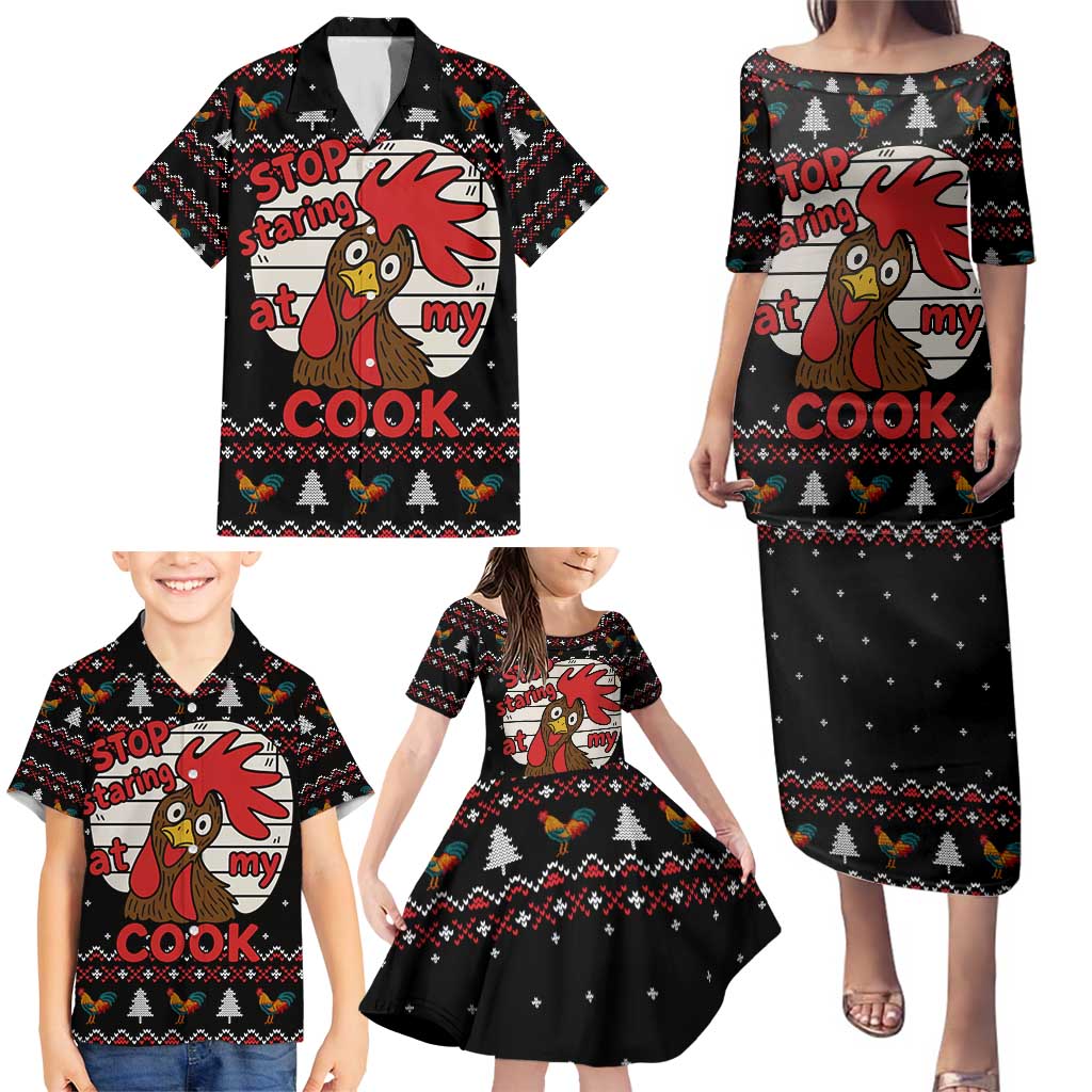 Chicken Stop Christmas Family Matching Puletasi and Hawaiian Shirt Xmas Holiday Patterns - Wonder Print Shop