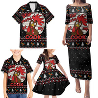 Chicken Stop Christmas Family Matching Puletasi and Hawaiian Shirt Xmas Holiday Patterns - Wonder Print Shop