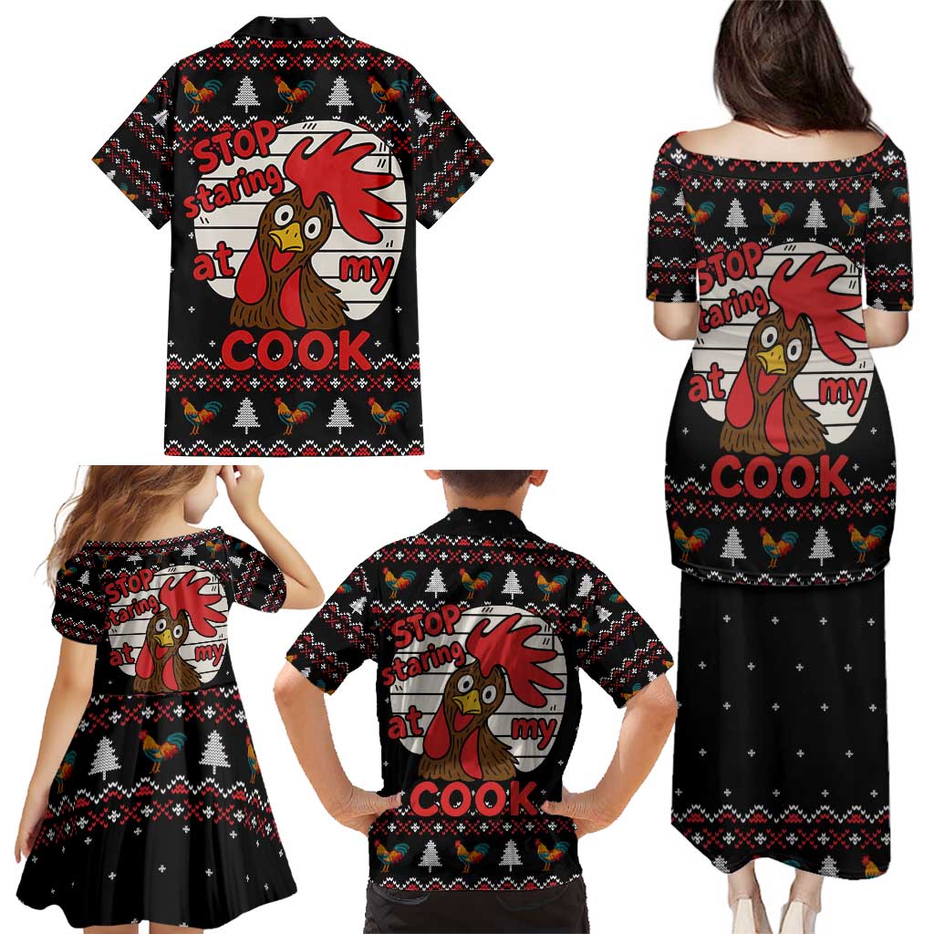 Chicken Stop Christmas Family Matching Puletasi and Hawaiian Shirt Xmas Holiday Patterns - Wonder Print Shop