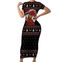 Chicken Stop Christmas Family Matching Short Sleeve Bodycon Dress and Hawaiian Shirt Xmas Holiday Patterns - Wonder Print Shop