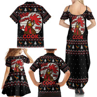 Chicken Stop Christmas Family Matching Summer Maxi Dress and Hawaiian Shirt Xmas Holiday Patterns - Wonder Print Shop