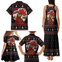 Chicken Stop Christmas Family Matching Tank Maxi Dress and Hawaiian Shirt Xmas Holiday Patterns - Wonder Print Shop