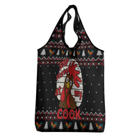 Chicken Stop Christmas Grocery Bag Xmas Holiday Patterns - Wonder Print Shop