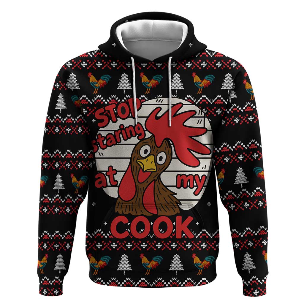 Chicken Stop Christmas Hoodie Xmas Holiday Patterns - Wonder Print Shop