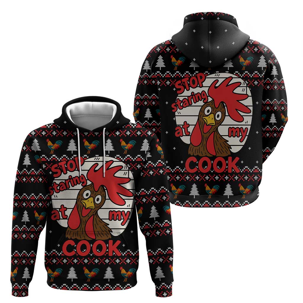 Chicken Stop Christmas Hoodie Xmas Holiday Patterns - Wonder Print Shop