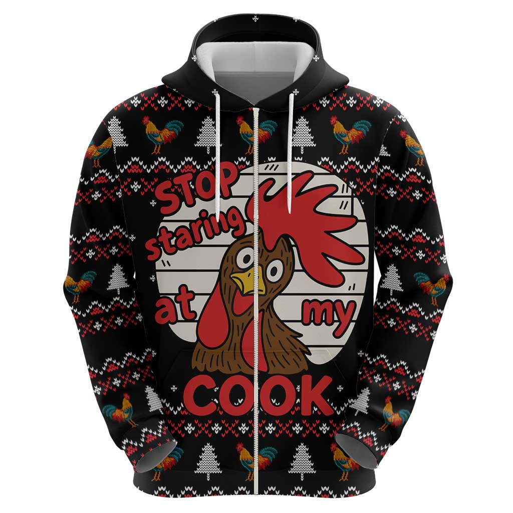 Chicken Stop Christmas Hoodie Xmas Holiday Patterns - Wonder Print Shop